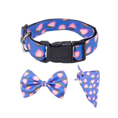 New Arrival Dog Collar Set Bow and Bandana and Collar  One Set Cute Dog Collar Birthday