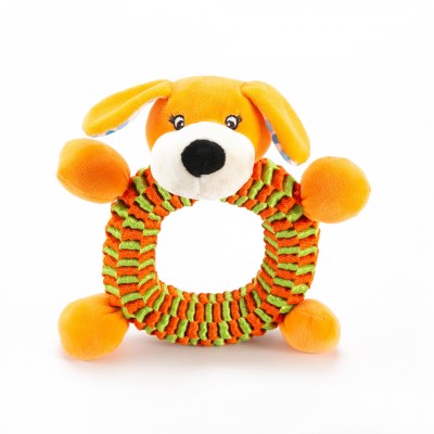 2020 New Design Plush Dog Toys Multi Qute Animal Toys Stuffed With Colorful Webbing Strap Chew Dog Toy With Friendly Material