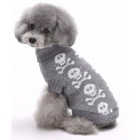 Puppy Dog Ribbed Knit Sweater Knitwear Turtleneck Toxic Knitted Doggie Hoodies Apparel for Small Dog