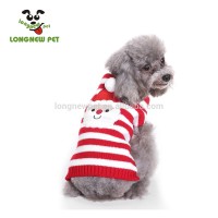 Hot Sales Christmas Dog Clothes Elk Pattern Dog Crochet Red And White Sweater Pet Outfit For Christmas