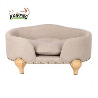 KF8502 New Style High Quality Linen Fabric Soft Dog Sofa Dog Bed